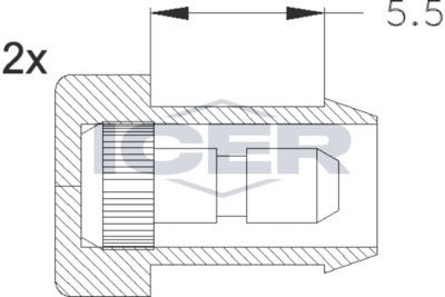 Сигнализатор, износ тормозных колодок ICER 610055 E C для FIAT 131