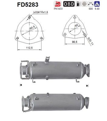 FILTRU FUNINGINE/PARTICULE SIST.DE ESAPAMENT