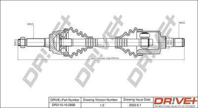 Приводной вал Dr!ve+ DP2110.10.0896 для SUZUKI SWIFT