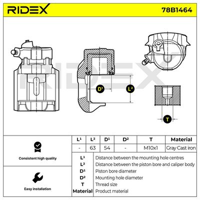 спирачен апарат RIDEX 78B1464
