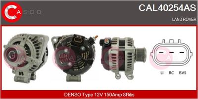 CASCO CAL40254AS Генератор  для LAND ROVER DISCOVERY III (L319) 2.7 TD 4x4