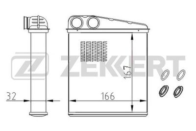 ZEKKERT MK-5121 Радиатор печки  для RENAULT WIND (Рено Wинд)