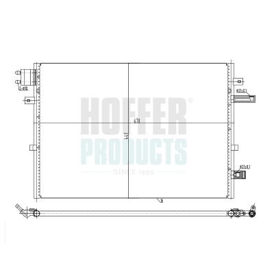 кондензатор, климатизация HOFFER 991286