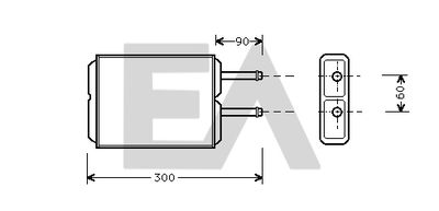 Теплообменник, отопление салона EACLIMA 45C52003 для MAZDA XEDOS