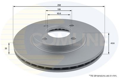 спирачен диск COMLINE ADC1206V