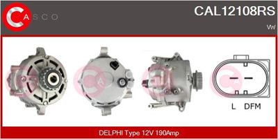 CASCO CAL12108RS Генератор для VW TOUAREG (7LA, 7L6, 7L7)