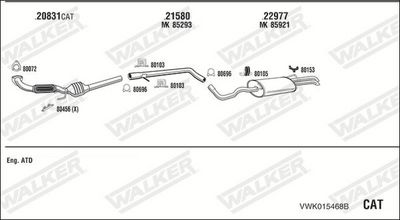 Изпускателна система WALKER VWK015468B