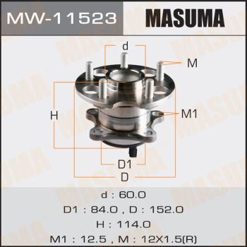Комплект подшипника ступицы колеса MASUMA MW-11523 для TOYOTA VENZA