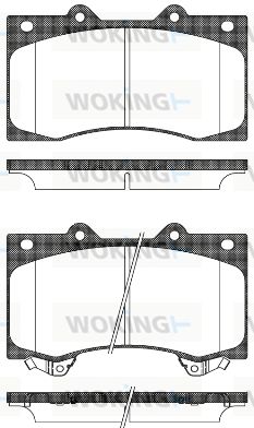 WOKING P14063.02 Тормозные колодки и сигнализаторы для NISSAN PATROL VI (Y62) 5.6 WOKING P14063.02 Тормозные колодки и сигнализаторы для NISSAN PATROL VI (Y62) 5.6