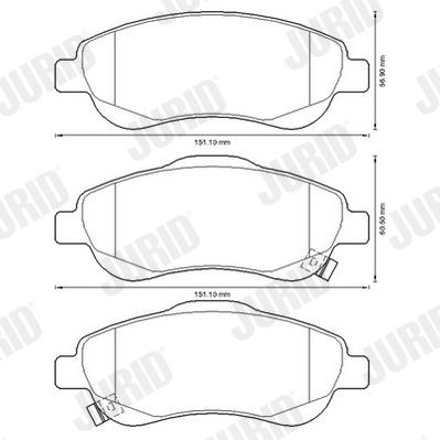 Brake Pad Set, disc brake 572605JC