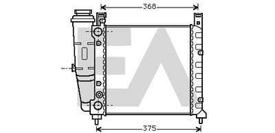Радиатор, охлаждение двигателя EACLIMA 31R25009 для FIAT UNO