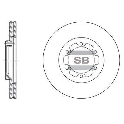 Тормозной диск Hi-Q SD4501 для OPEL CAMPO