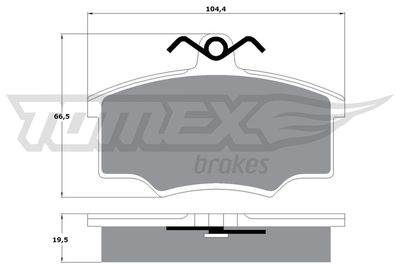 Комплект тормозных колодок, дисковый тормоз TOMEX Brakes TX 10-59 для VOLVO 340-360