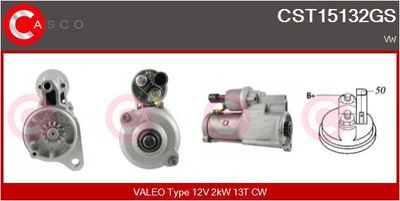 Стартер CASCO CST15132GS для VW TOUAREG
