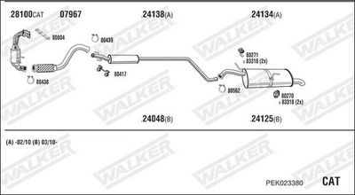 SISTEM DE ESAPAMENT WALKER PEK023380