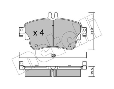 Комплект тормозных колодок, дисковый тормоз 22-0964-0