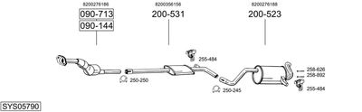 Układ wydechowy BOSAL SYS05790