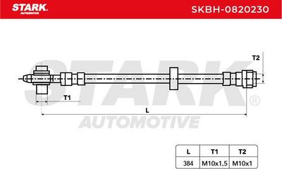 спирачен маркуч STARK SKBH-0820230