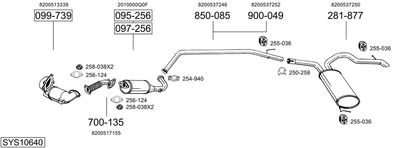 Układ wydechowy BOSAL SYS10640