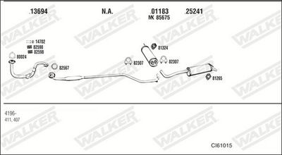 Изпускателна система WALKER CI61015