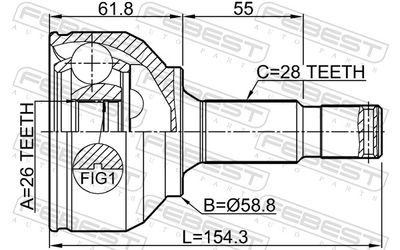 Joint Kit, drive shaft 2510-X716AT