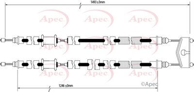 APEC Cable Pull, parking brake CAB1591