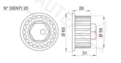 ROLA INTINZATOR CUREA DISTRIBUTIE AUTEX 641141 1