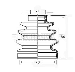 Bellow, drive shaft Borg & Beck BCB2315