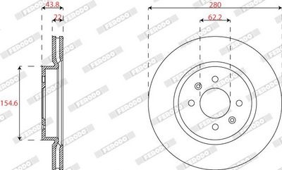 DISC FRANA FERODO DDF2819C 1