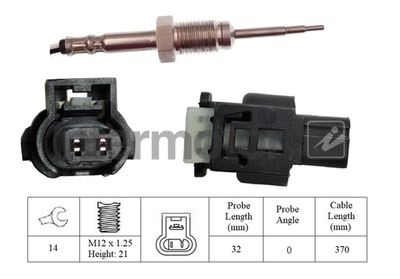 Sensor, exhaust gas temperature Intermotor 27006