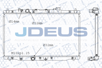 Радиатор, охлаждение двигателя JDEUS M-0130440 для HONDA CR-V