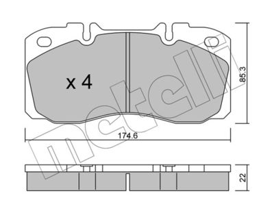 Brake Pad Set, disc brake 22-0268-0