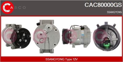 CASCO CAC80000GS Компрессор кондиционера для SSANGYONG REXTON / REXTON II (GAB_)