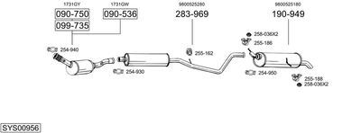Układ wydechowy BOSAL SYS00956