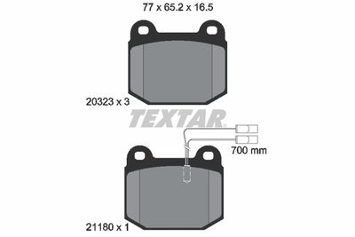 Комплект тормозных колодок, дисковый тормоз TEXTAR 2032304 для ALFA ROMEO RZ
