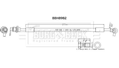 Brake Hose Borg & Beck BBH8982