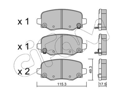 Brake Pad Set, disc brake 822-1002-1