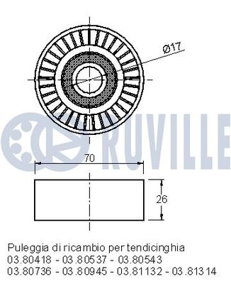 ROLA GHIDARE/CONDUCERE CUREA TRANSMISIE RUVILLE 541226 1