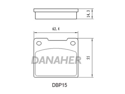 Комплект тормозных колодок, дисковый тормоз DANAHER DBP15 для TRIUMPH SPITFIRE