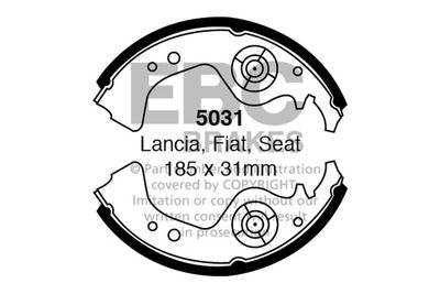Комплект тормозных колодок EBC Brakes 5031 для FIAT 128
