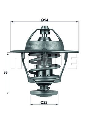 Termostat, kylvätska MAHLE TX 53 85D