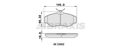 BRAXIS AA0212 Тормозные колодки и сигнализаторы  для LAND ROVER RANGE ROVER II (P38A) 3.9 4x4