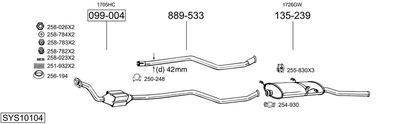 Układ wydechowy BOSAL SYS10104