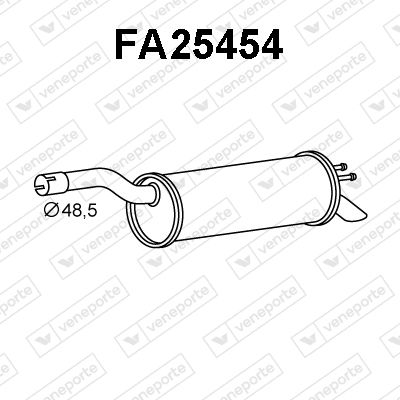 Глушитель выхлопных газов конечный VENEPORTE FA25454 для FIAT DOBLO