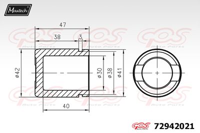 Поршень, корпус скобы тормоза MAXTECH 72942021 для SMART CROSSBLADE