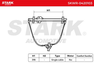 стъклоподемник STARK SKWR-0420103