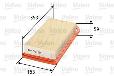 Воздушный фильтр VALEO 585144 для CITROËN C3