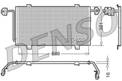 Конденсатор, кондиционер DENSO DCN23023 для OPEL MOVANO