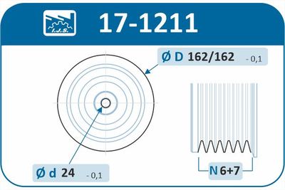 Remenica kľukového hriadeľa IJS GROUP 17-1211