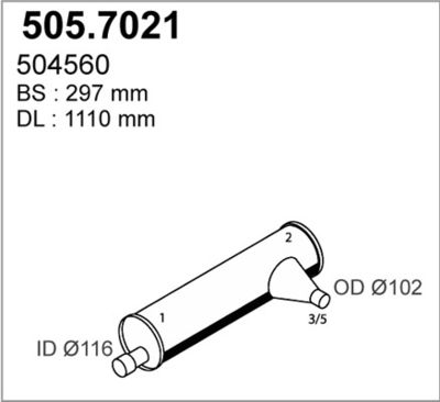 ASSO Midden-/einddemper (505.7021)